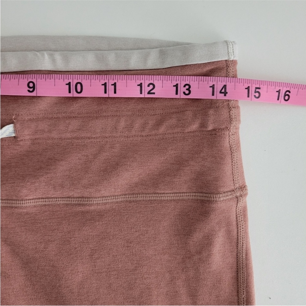 Vuori Vibe Elevation High Waist Drawstring Ankle Leggings Dusty Rose Mauve Sz M - Picture 12 of 14